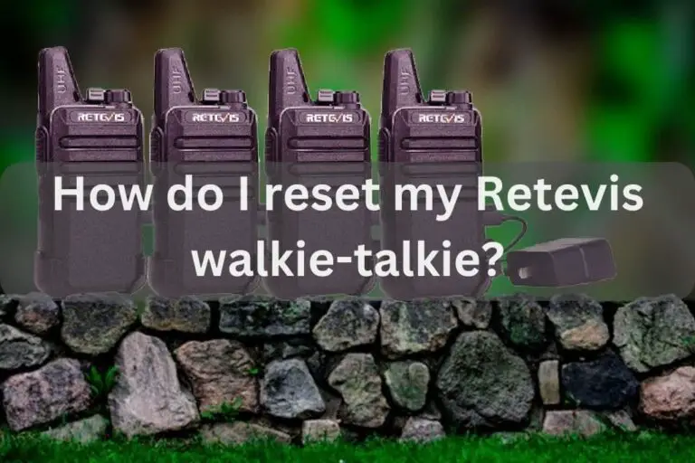 How do I reset my Retevis walkie-talkie?
