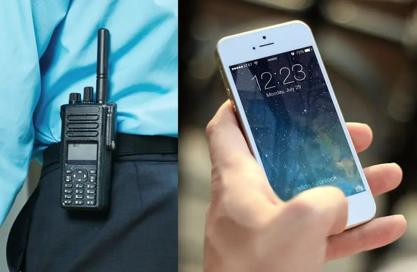 What is the difference between a phone and a walkie-talkie?